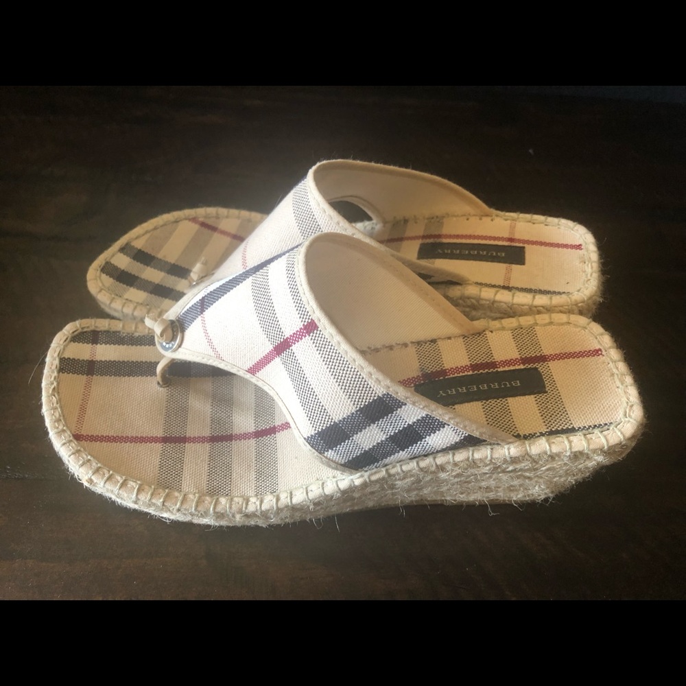 Like new authentic Burberry espadrilles sandals. - Picture 2 of 6